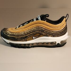 Nike Air Max 97 Women's Sneakers in Gold, Black and White